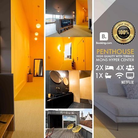 Luxury Penthouse & Terrace - Mons City Center Екстериор снимка