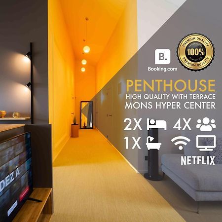 Luxury Penthouse & Terrace - Mons City Center Екстериор снимка